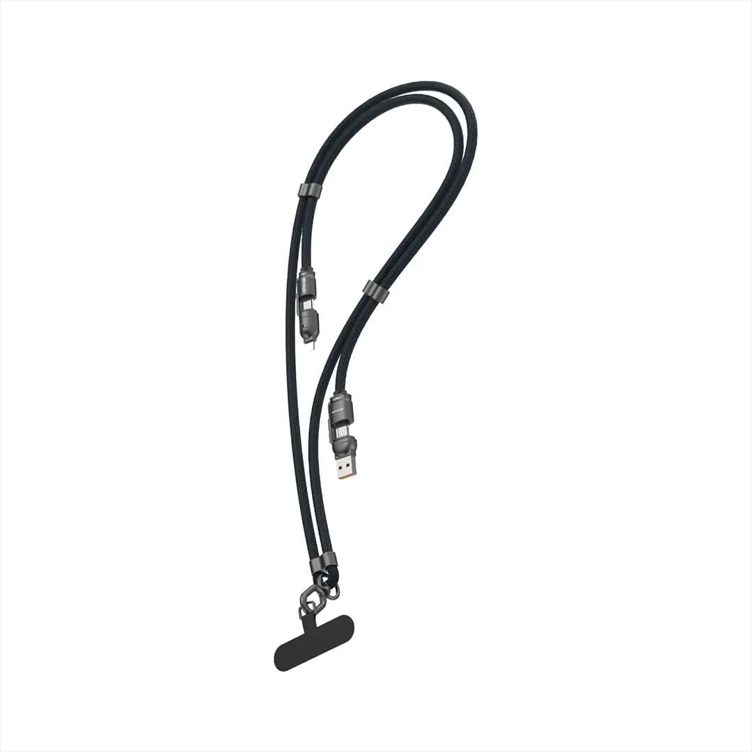 Green Lion 4-in-1 Braided Lanyard Cable 1.5M - Beige