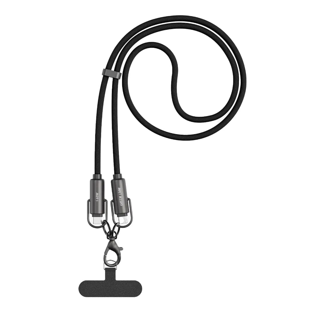 Green Lion Power Lanyard C-to-C 60W Cable - Sky Blue