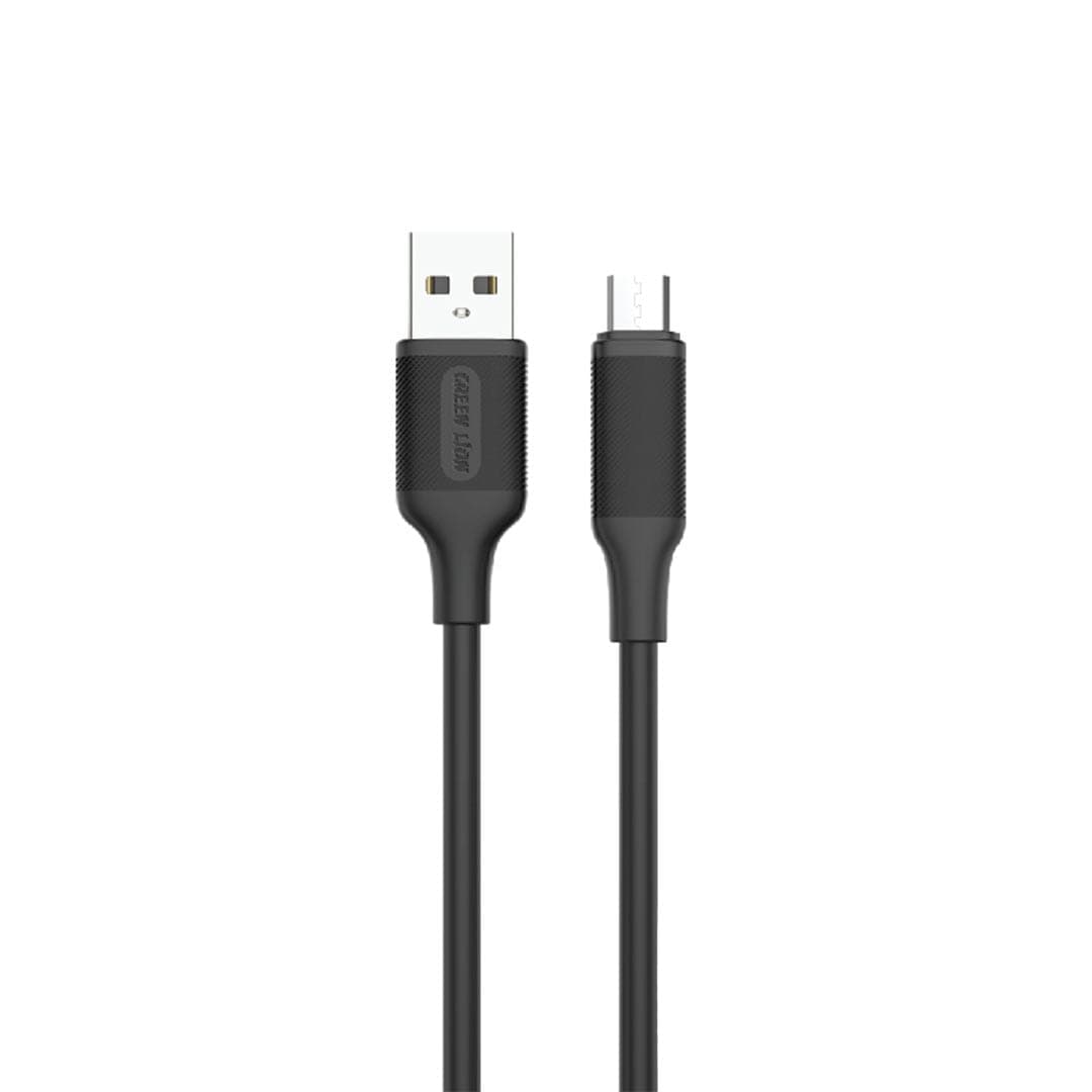 Green Lion USB-A to Micro USB PVC Cable 1M 2.4A - Black