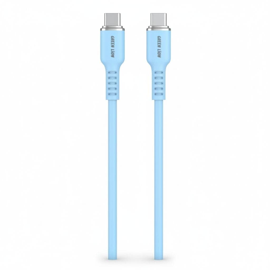 Green Lion 60W Silicone Cable USB-C to USB-C 1M - Blue
