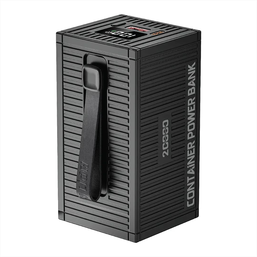 Green Lion Container 10000mAh Power Bank PD 20W (4-in-1 Cable) - Black