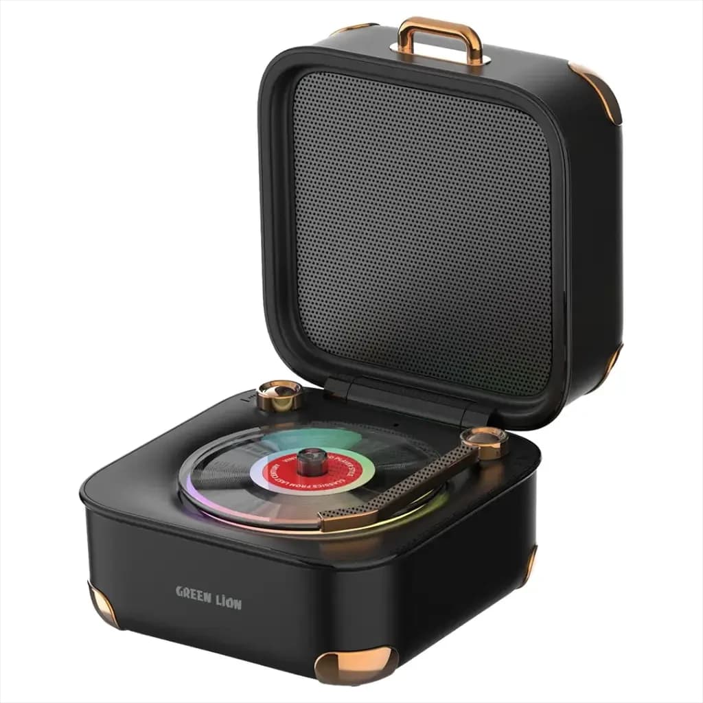 Green Lion Grarno Vinyl Wireless Speaker - Black
