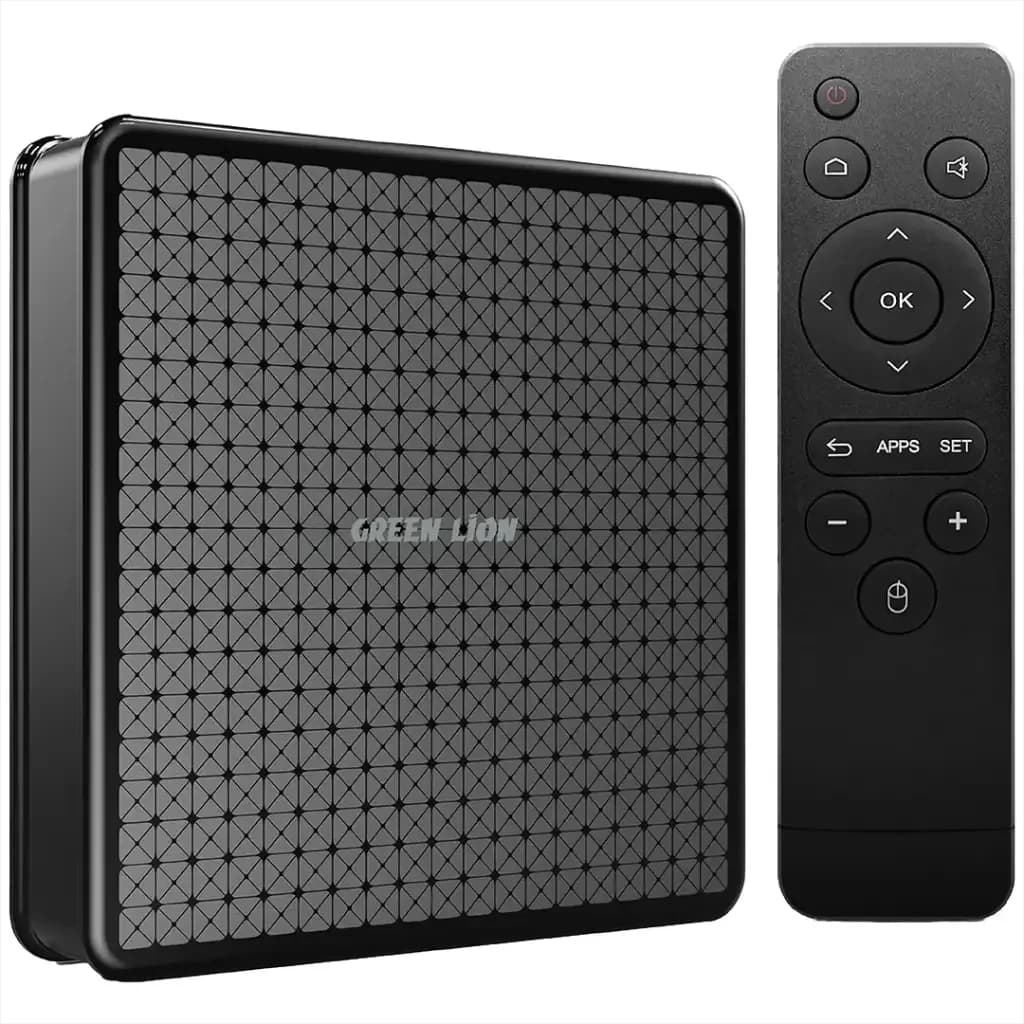 Green Lion TV Box - Android 10 4K with Remote Control - Black