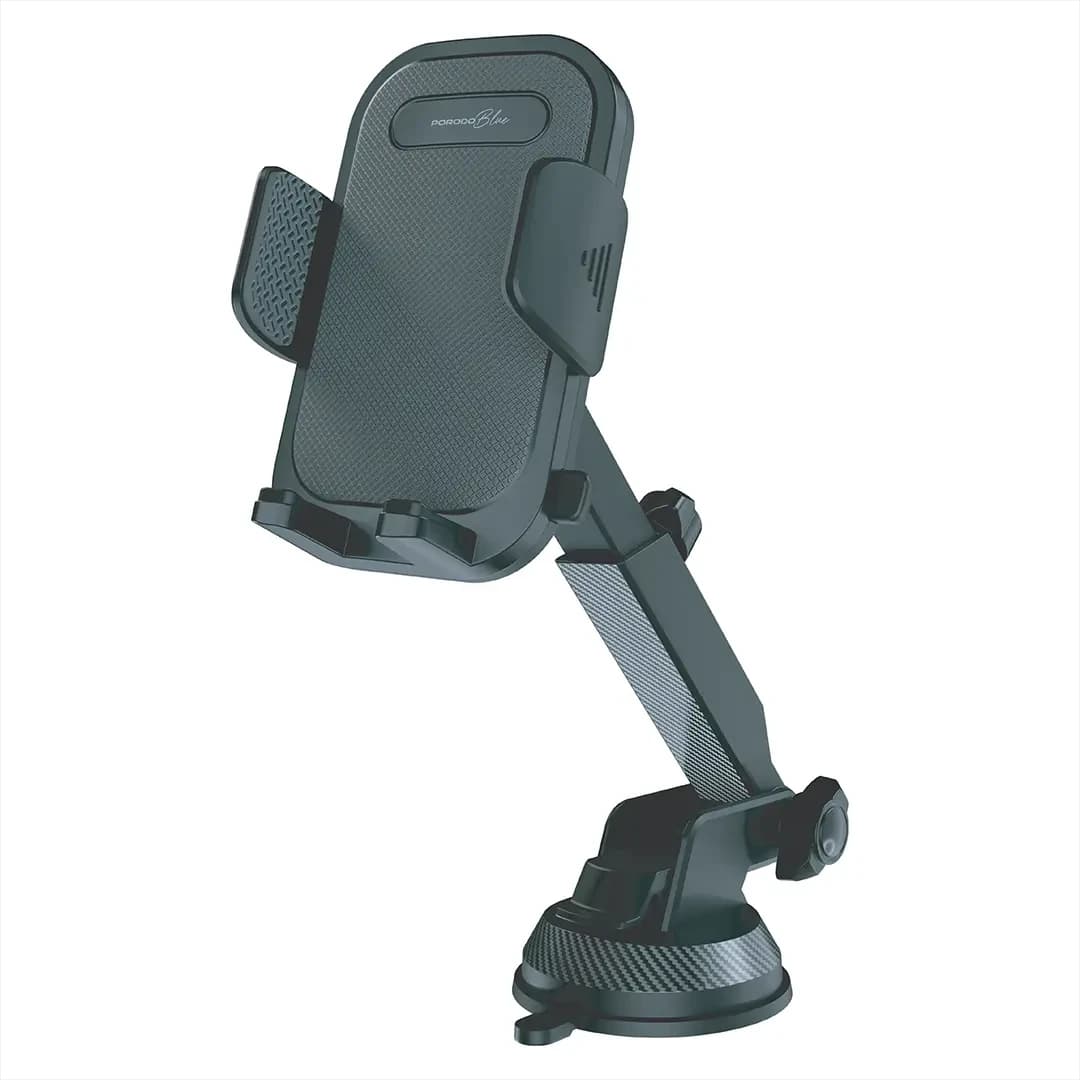 Porodo Blue Cradle Suction Car Phone Mount - Black