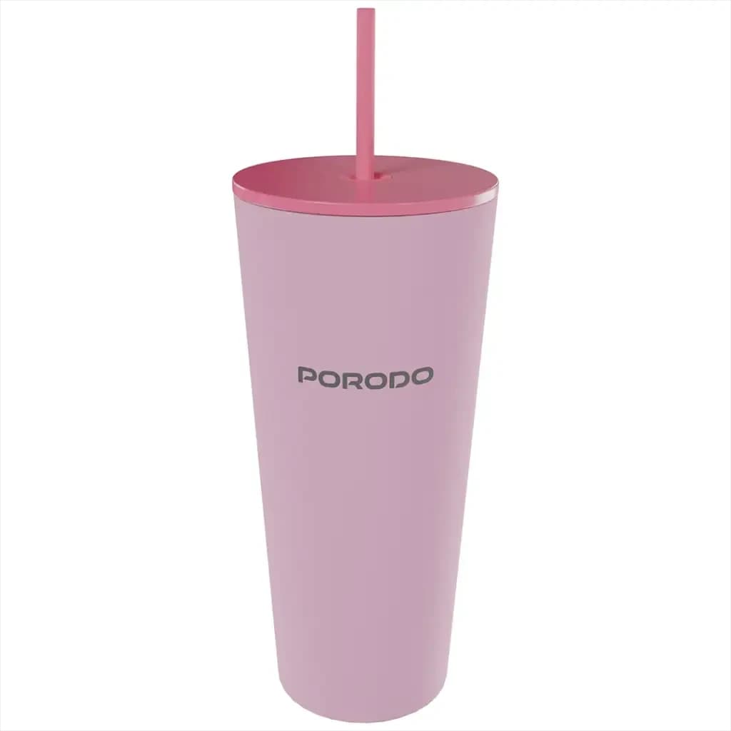 Porodo Lifestyle Stainless Steel 710ml Double Wall Tumbler - Pink