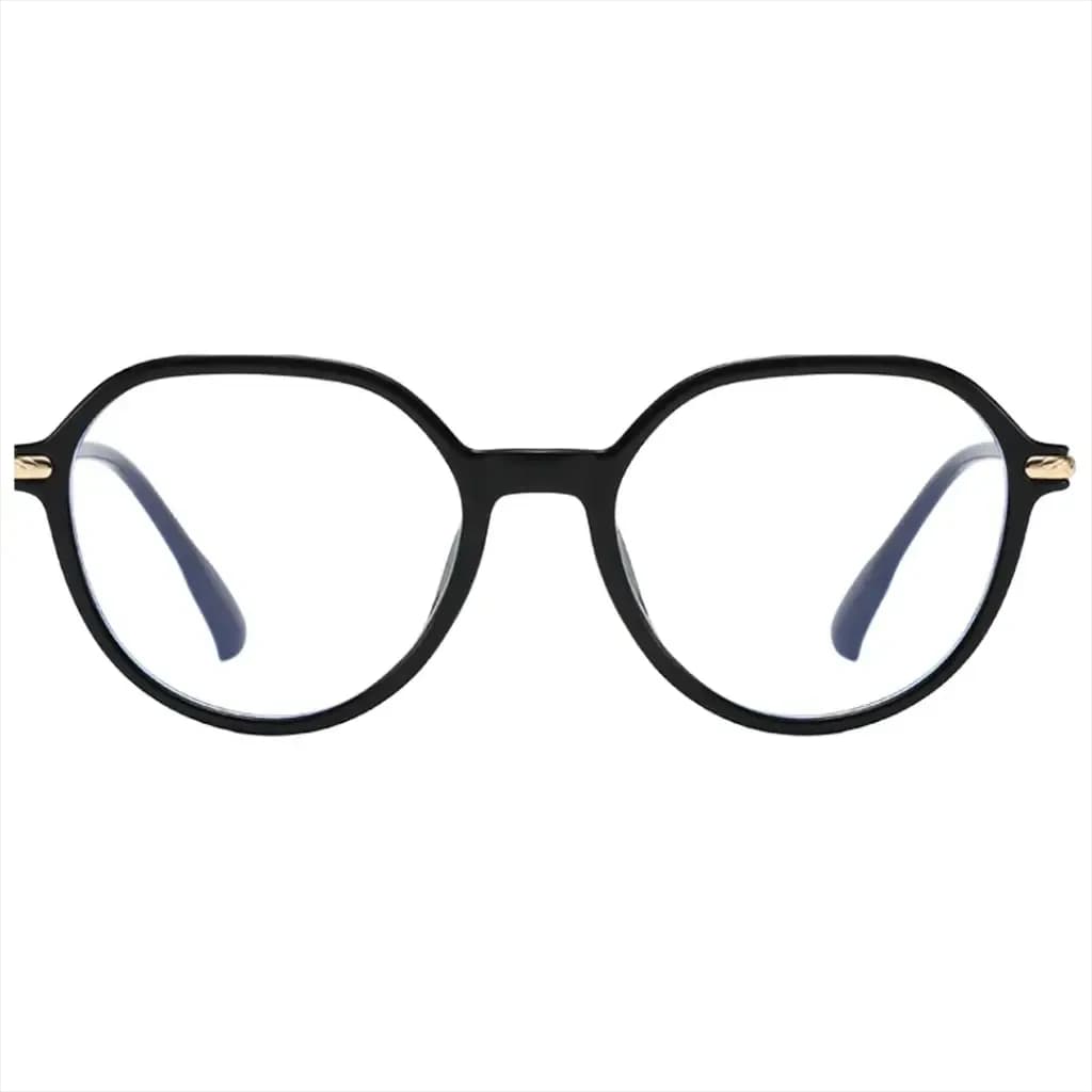 Porodo Lifestyle Round Frame Anti Blue Light Glass - Black