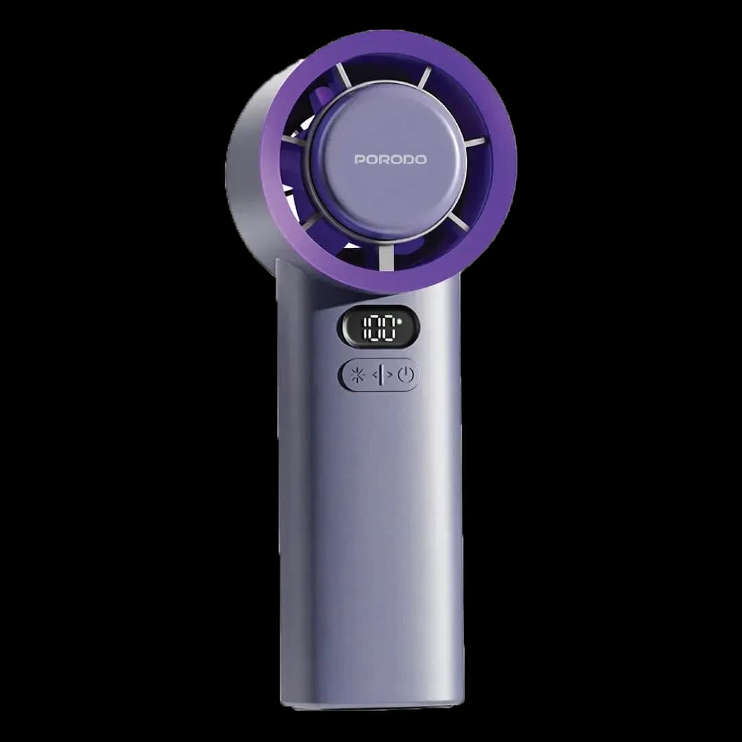 Porodo Lifestyle 3600mAh Handheld Fan with Semi Conductor - Grey
